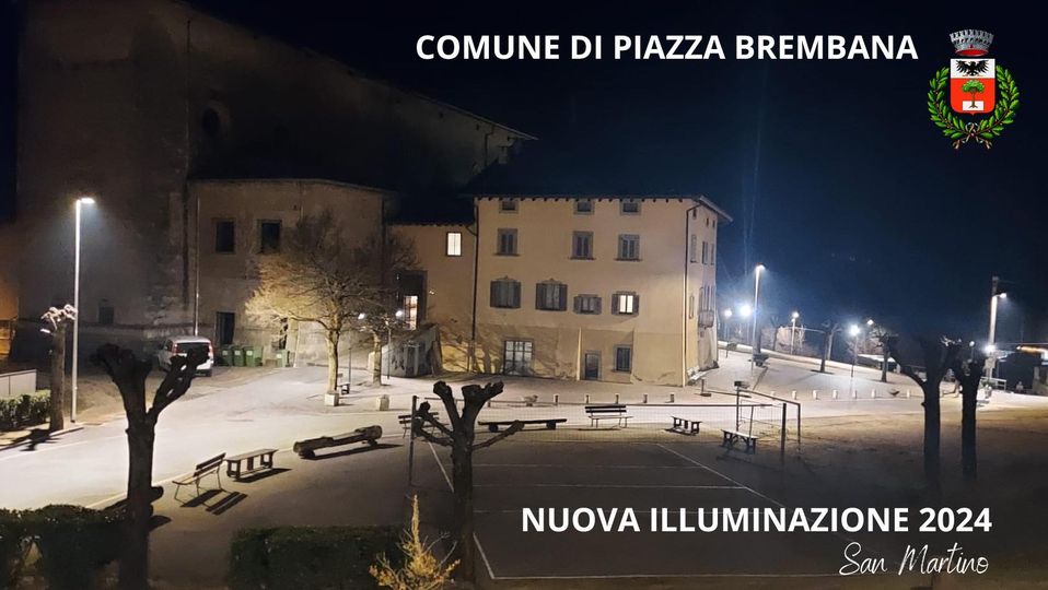 Immagine che raffigura Nuova illuminazione a Piazza Brembana